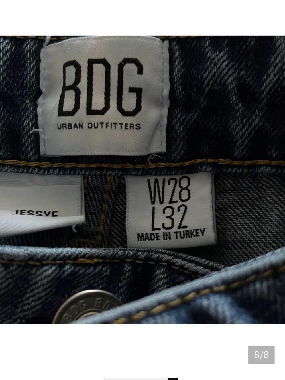 BDG Urban Outfitters Jessye Two-Tone
Patchwork Jeans Blue Size 27 - Picture 9 of 9